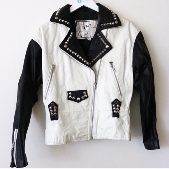 LA Studio Jackets & Blazers - Vintage Punk Rock Studded Moto Jacket